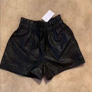 pleather shorts.